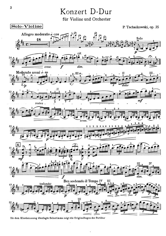 Tchaikovsky【Violin Concerto, Opus 35 In D Major】for Violin and Piano