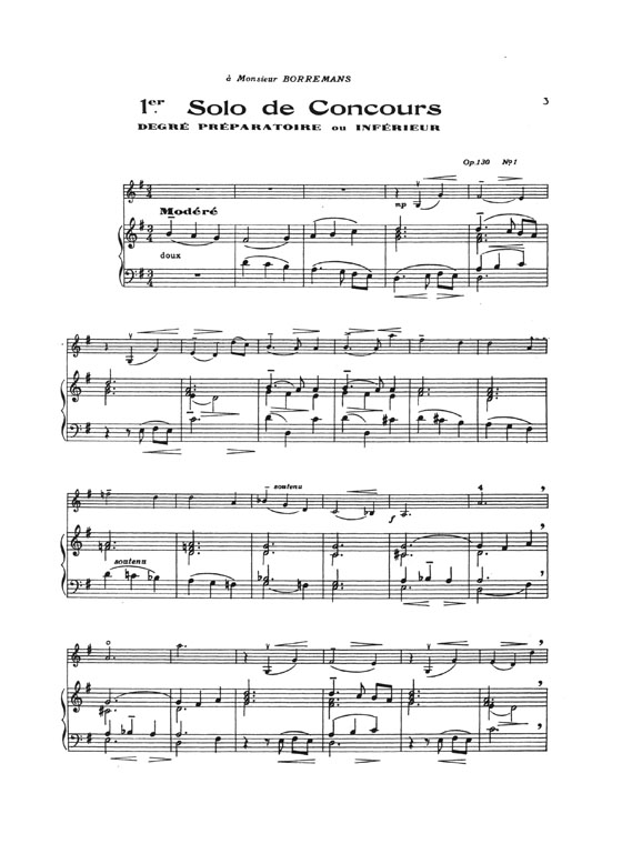 Eugène Saeys Deux Solos de Concours Opus 130 Urtext Edition for Violin and Piano
