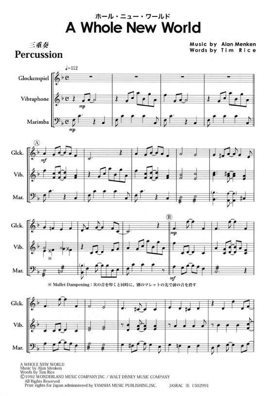 打楽器三重奏 A Whole New World 打楽器三重奏 A Whole New World