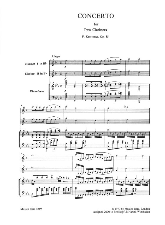 Franz Krommer【Concerto in in E flat Major Op. 35 】for 2 Clarinet and Orchestra