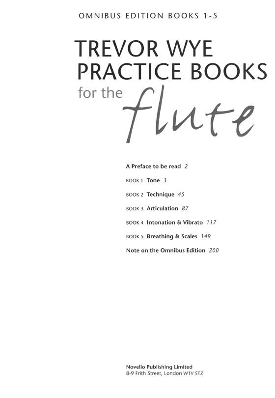 Trevor Wye Practice Book for the Flute Omnibus Edition Books 1-5