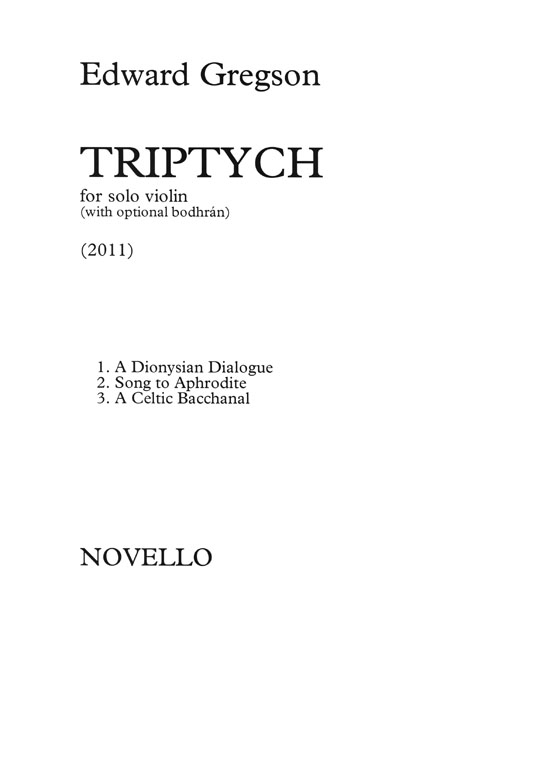 Edward Gregson: Triptych for Solo Violin (with Optional Bodhrán)