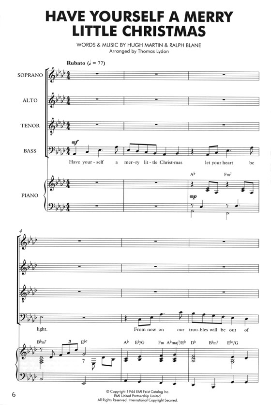 A Traditional Christmas Novello Choral Pops SATB／Piano