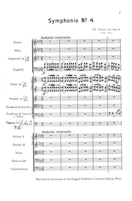 Tchaikovsky Symphony Ⅳ F minor, Op. 36 チャイコフスキー 交響曲第4番	へ短調