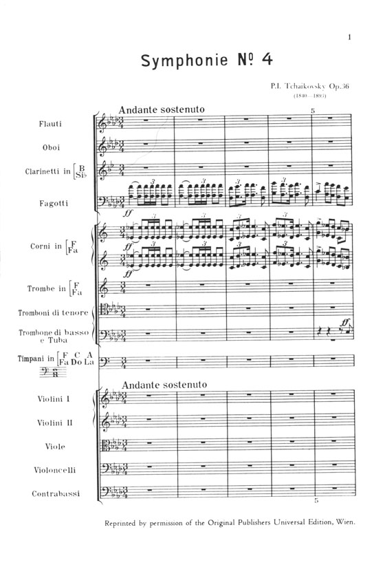 Tchaikovsky Symphony Ⅳ F minor, Op. 36 チャイコフスキー 交響曲第4番 へ短調 Tchaikovsky Symphony Ⅳ F minor, Op. 36 チャイコフスキー 交響曲第4番 へ短調