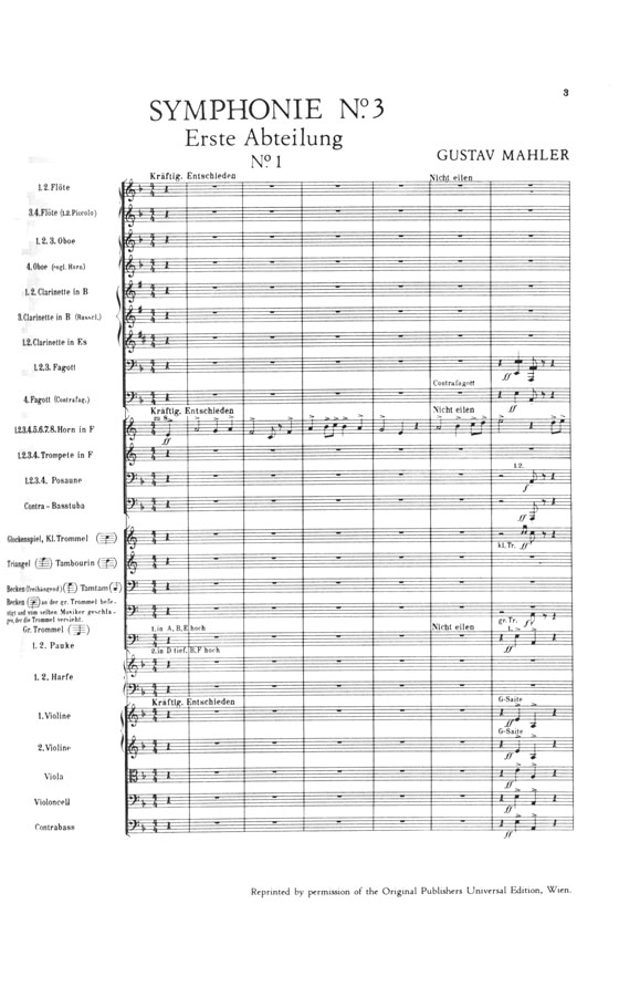Mahler Symphonie Ⅲ (Revidierte Fassung)／マーラー 交響曲第三番 (改訂版)