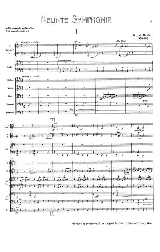 Mahler Symphonie Ⅸ (Revidierte Fassung) ／マーラー 交響曲第九番 (改訂版)