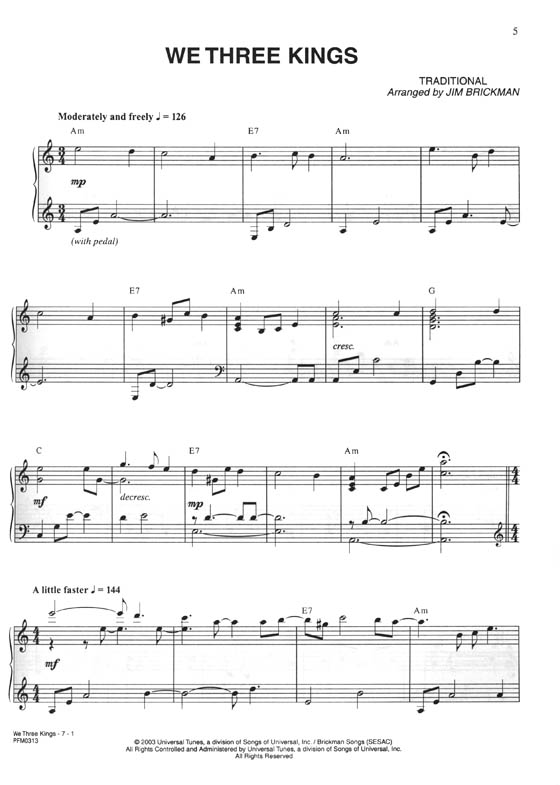 Jim Brickman Peace Piano／Vocal／Chords