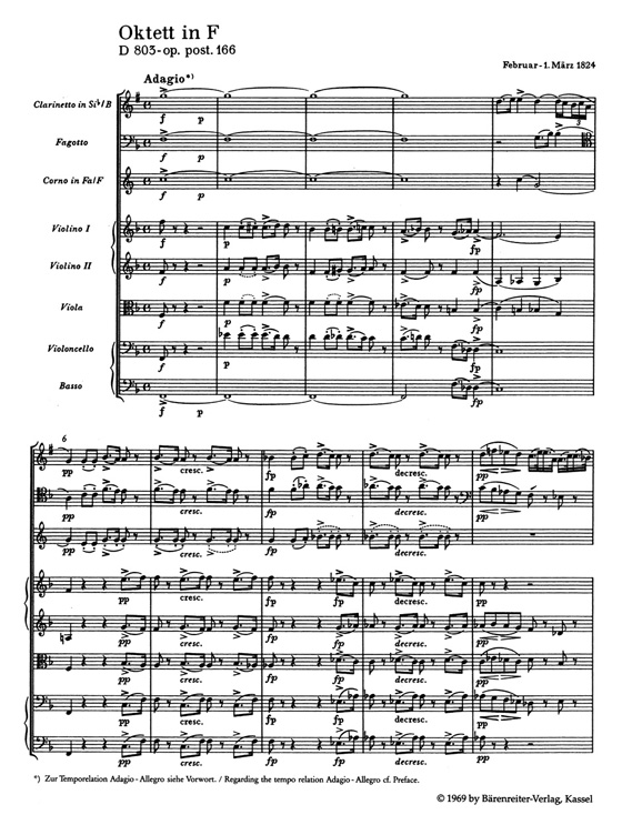 Schubert Octet in F major D803 - op. post. 166