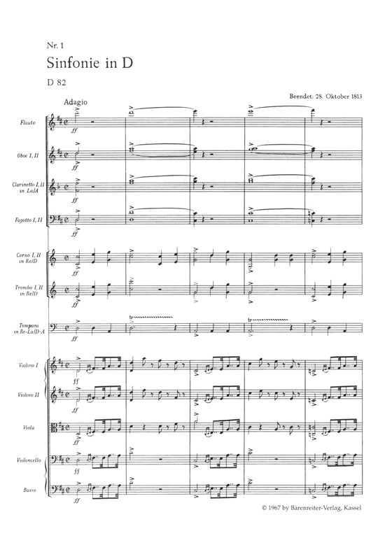 Schubert Symphony No.1 in D major , D82