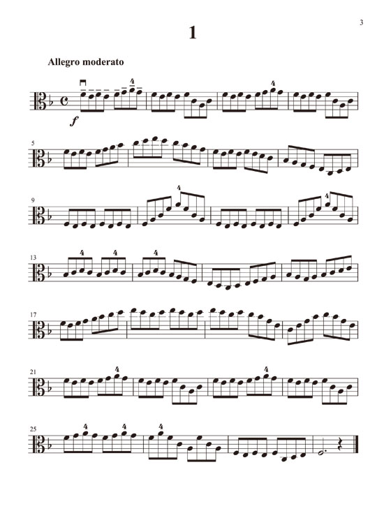 大譜版 費華 練習曲 (上冊) (中提琴)
