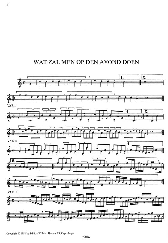 Jacob van Eyck 8 Variations for Recorder Jacob van Eyck 8 Variations for Recorder